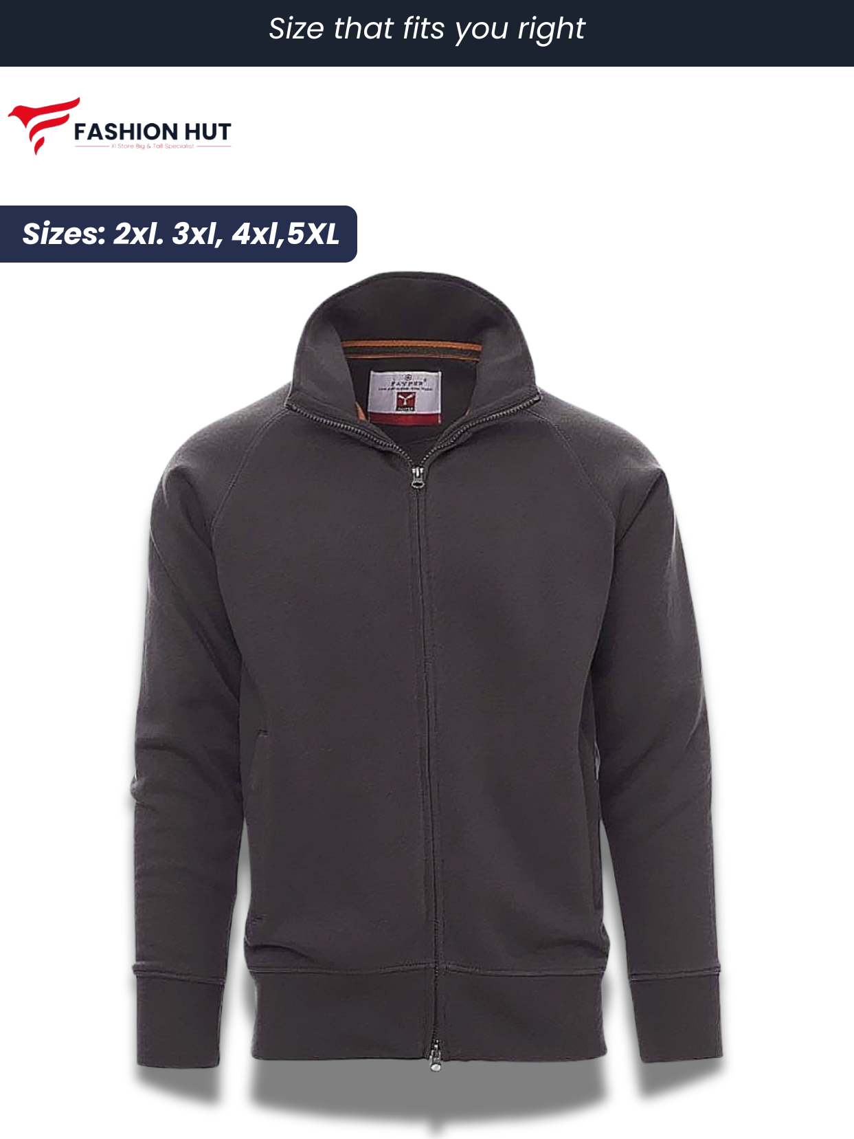 Grey Payper Mock Neck Full Zip