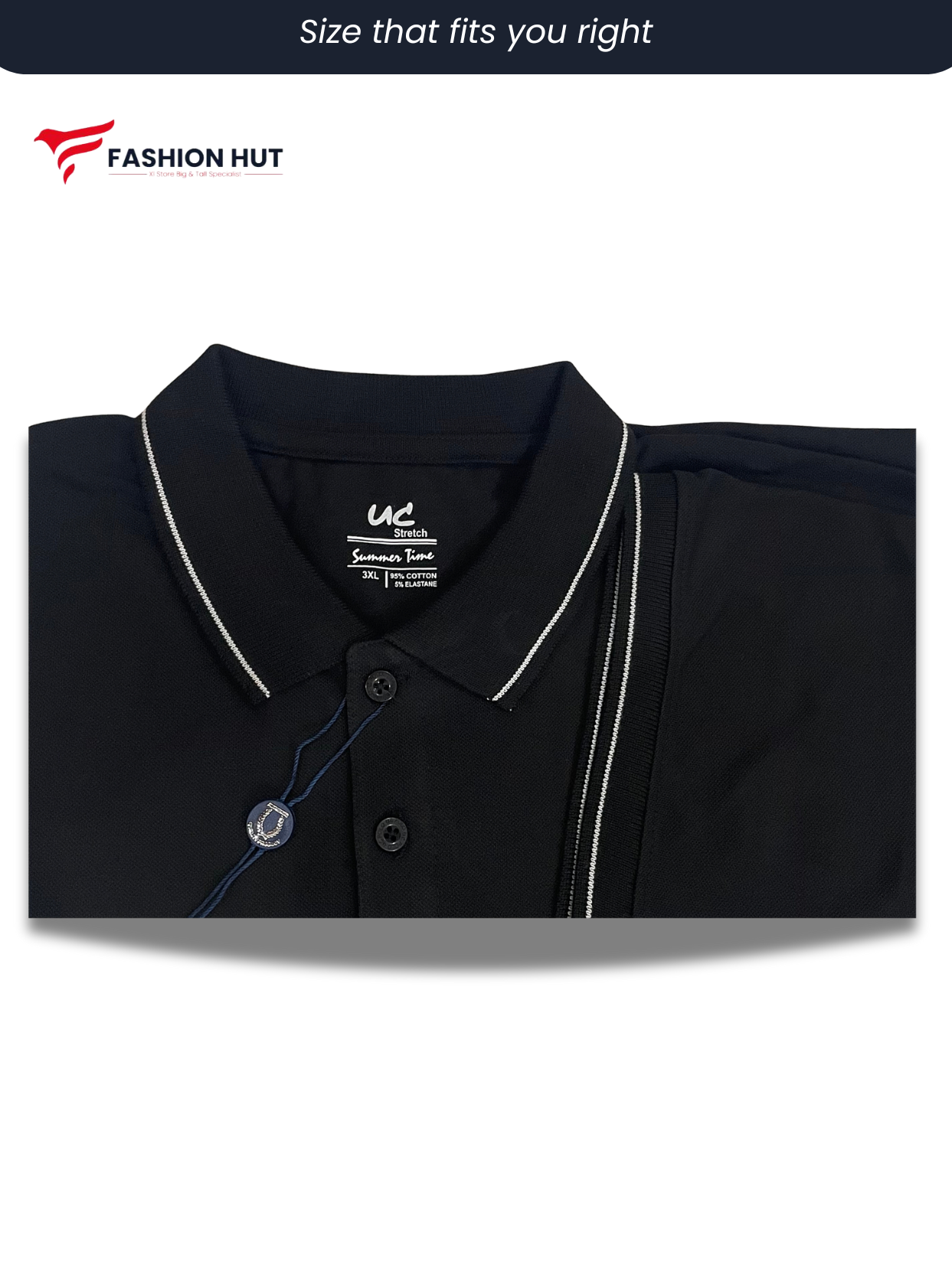 UC Plain Polo Black | Summer Fit