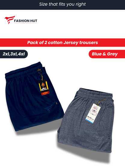 Pack of 2 Jersey Trousers slim fit design