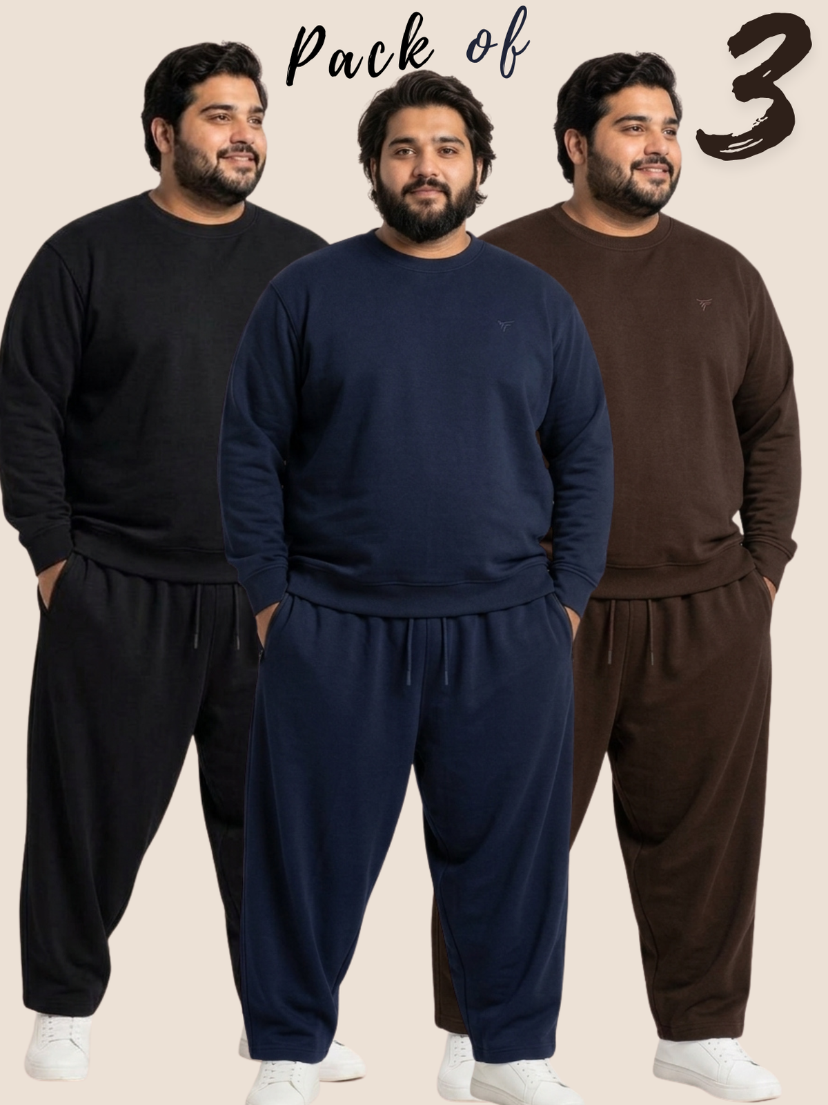 Pack of 3 Premium Fleece Co-Ord Set — Winter Edition
