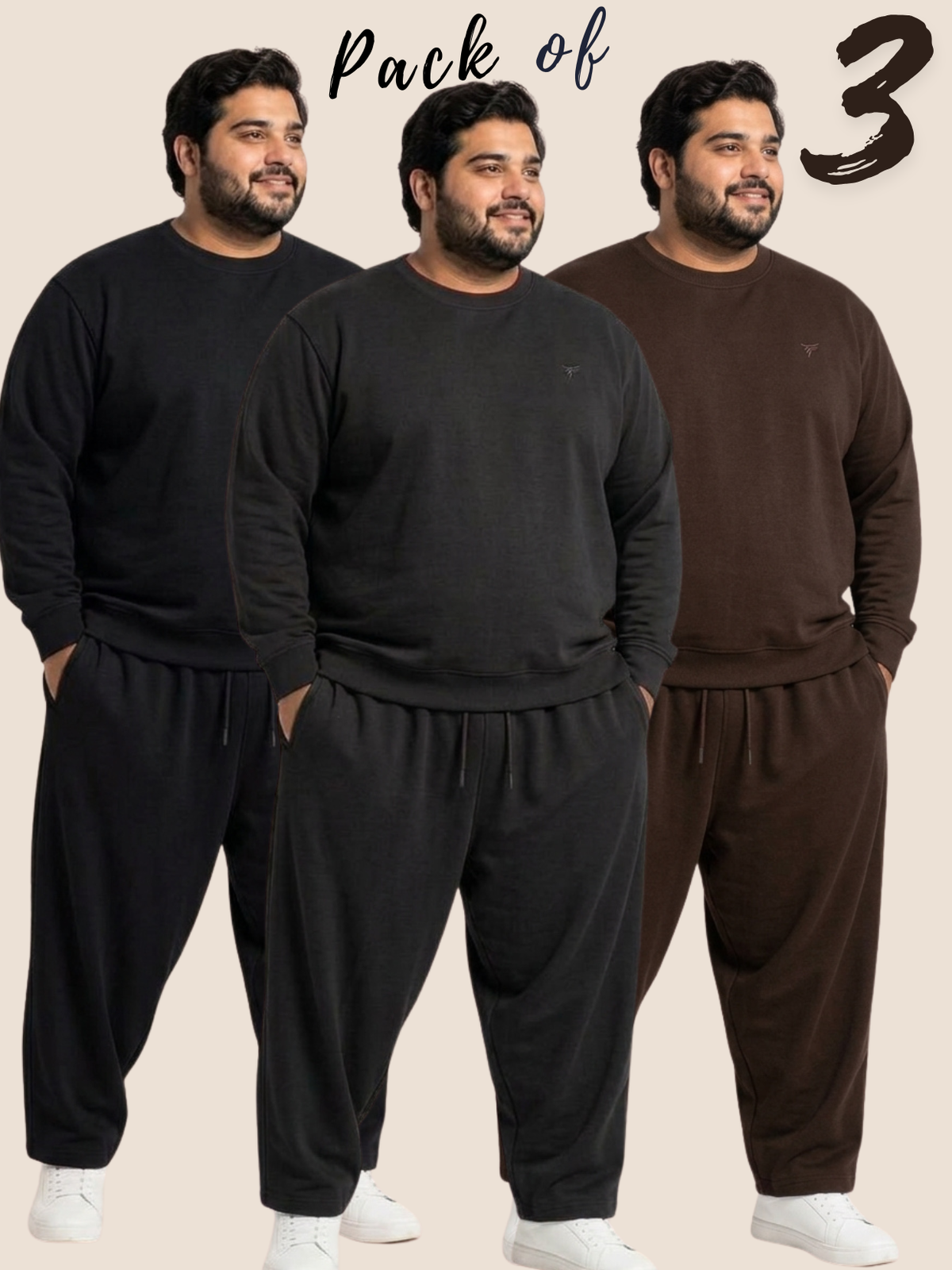 Pack of 3 Premium Fleece Co-Ord Set — Winter Edition