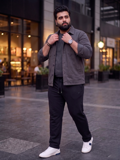 Black Pk Polo Fabric Trousers| Big Size | EditioSummer n