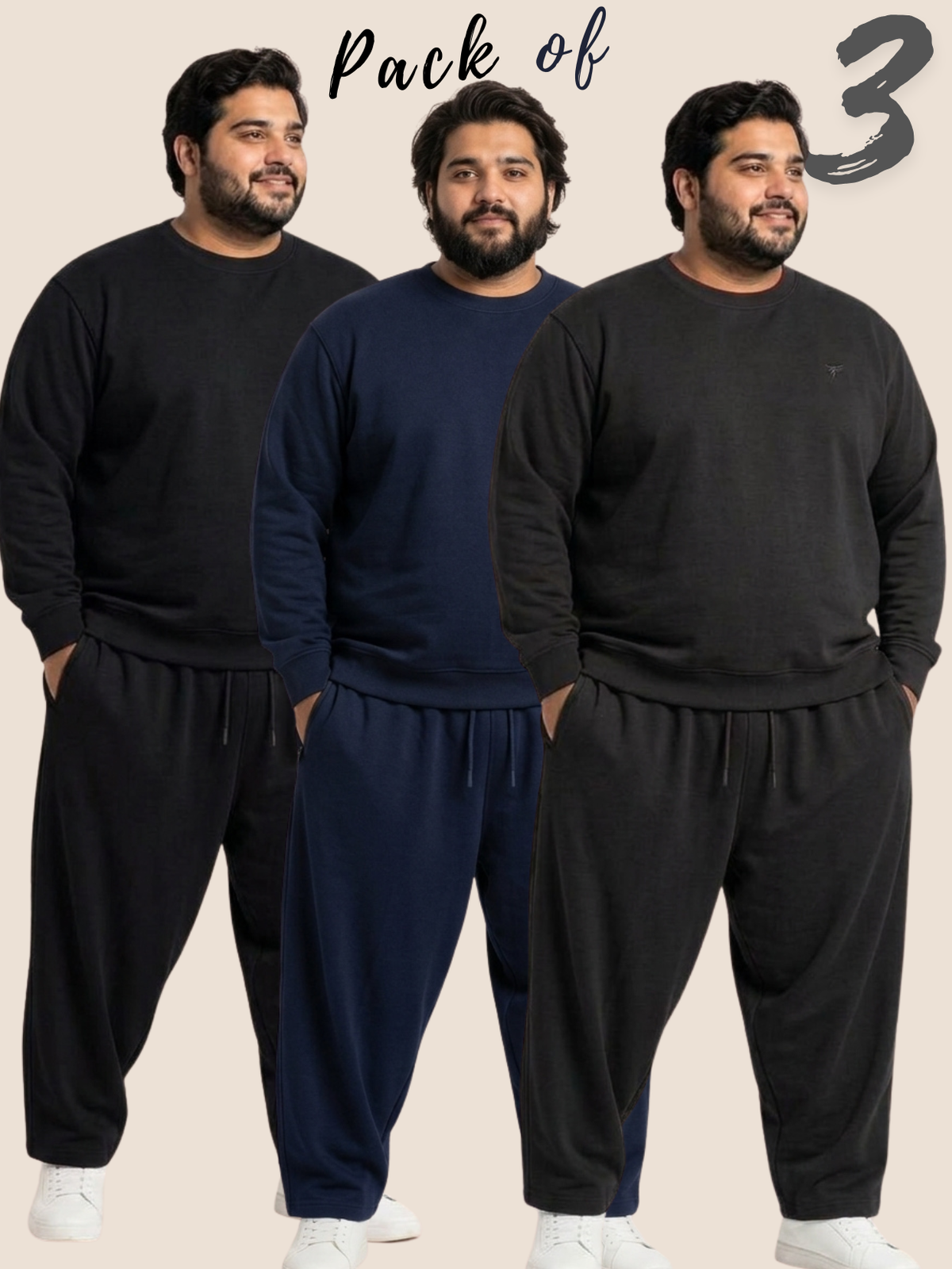 Pack of 3 Premium Fleece Co-Ord Set — Winter Edition