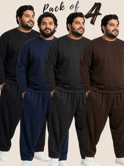 Pack of 4 Premium Fleece Co-Ord Set — Winter Edition