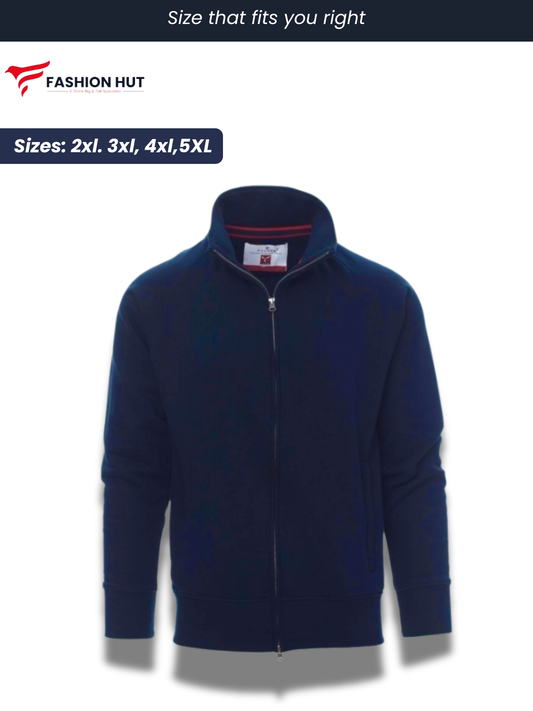 Navy Blue Payper Mock Neck Full Zip