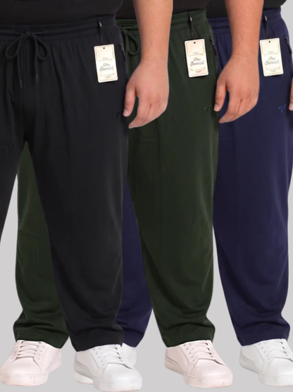 Pack of 3  Plain Cotton Jersey Trousers | Summer Edition