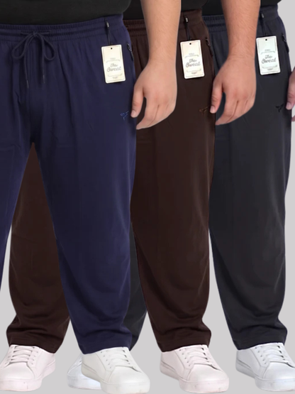 Pack of 3  Plain Cotton Jersey Trousers | Summer Edition