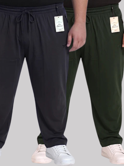 Pack of 2 Plain Cotton Jersey Trousers | Summer Edition
