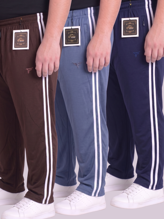 Pack of 3 Stripes Cotton Jersey Trousers | Summer Edition