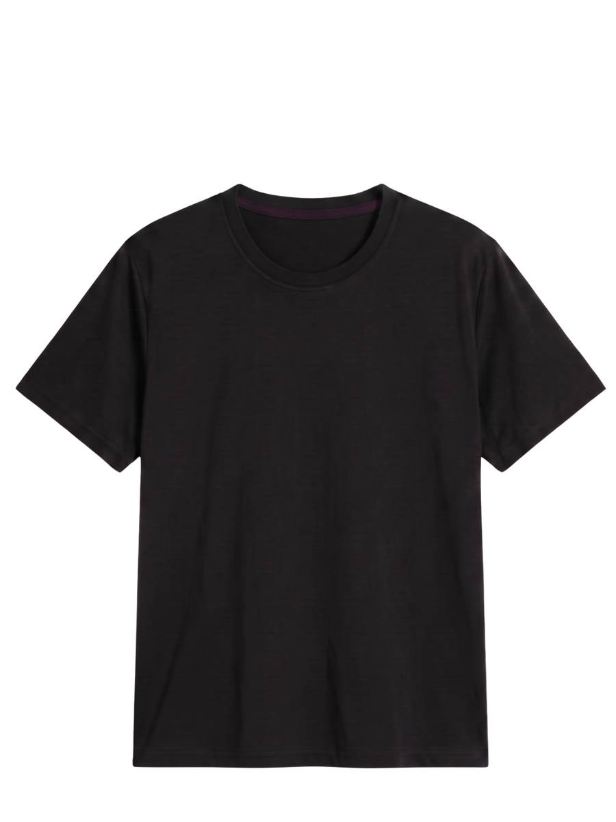 Fresh Cotton  Jersey Jet Black Round Neck T-Shirt | Summer Edition