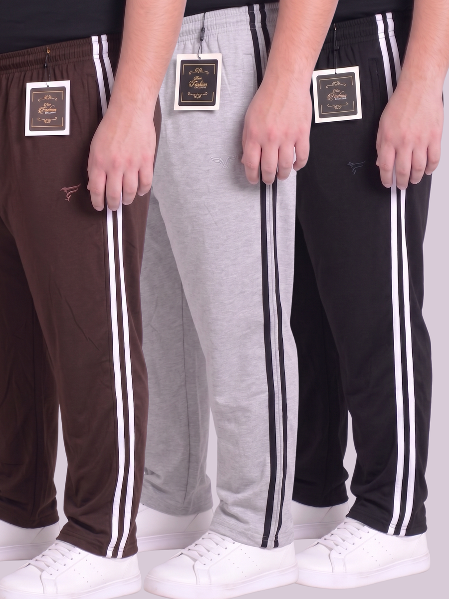 Pack of 3 Stripes Cotton Jersey Trousers | Summer Edition