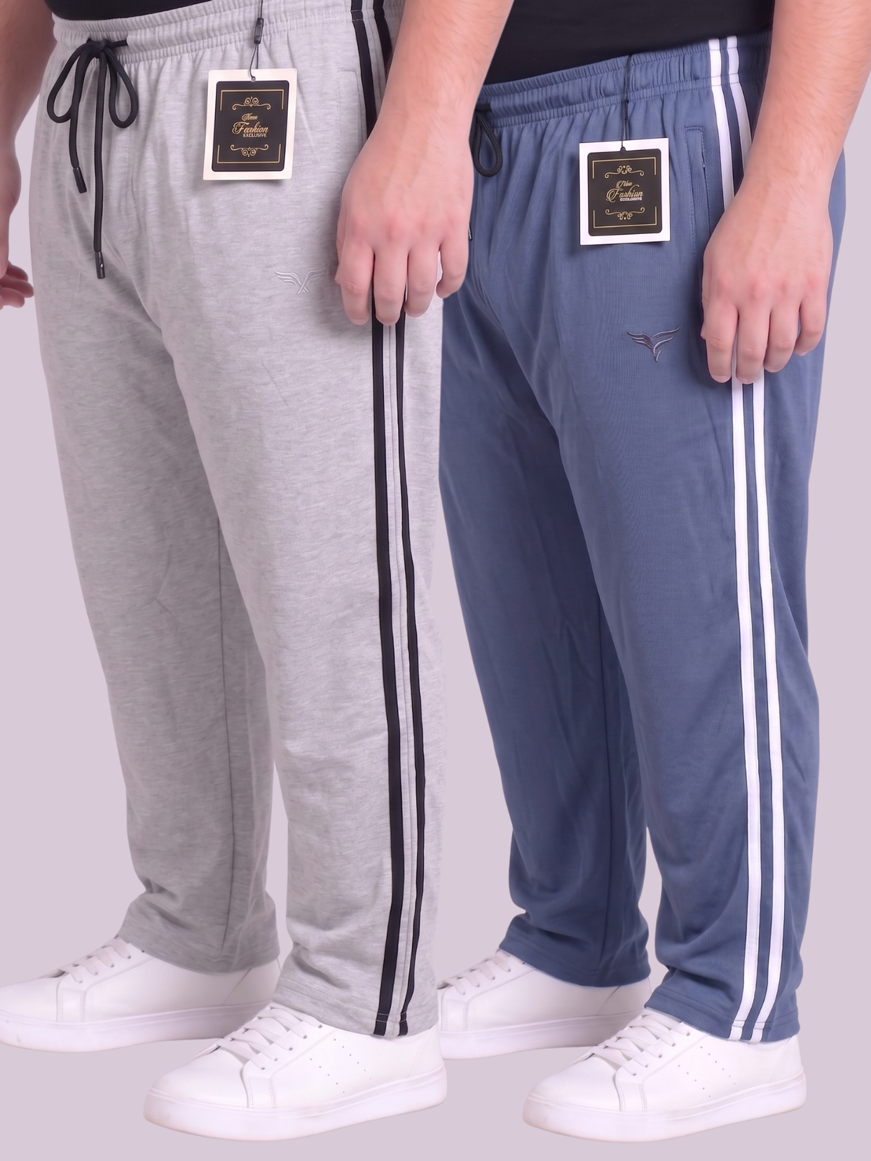 Pack of 2 Stripes Cotton Jersey Trousers | Summer Edition
