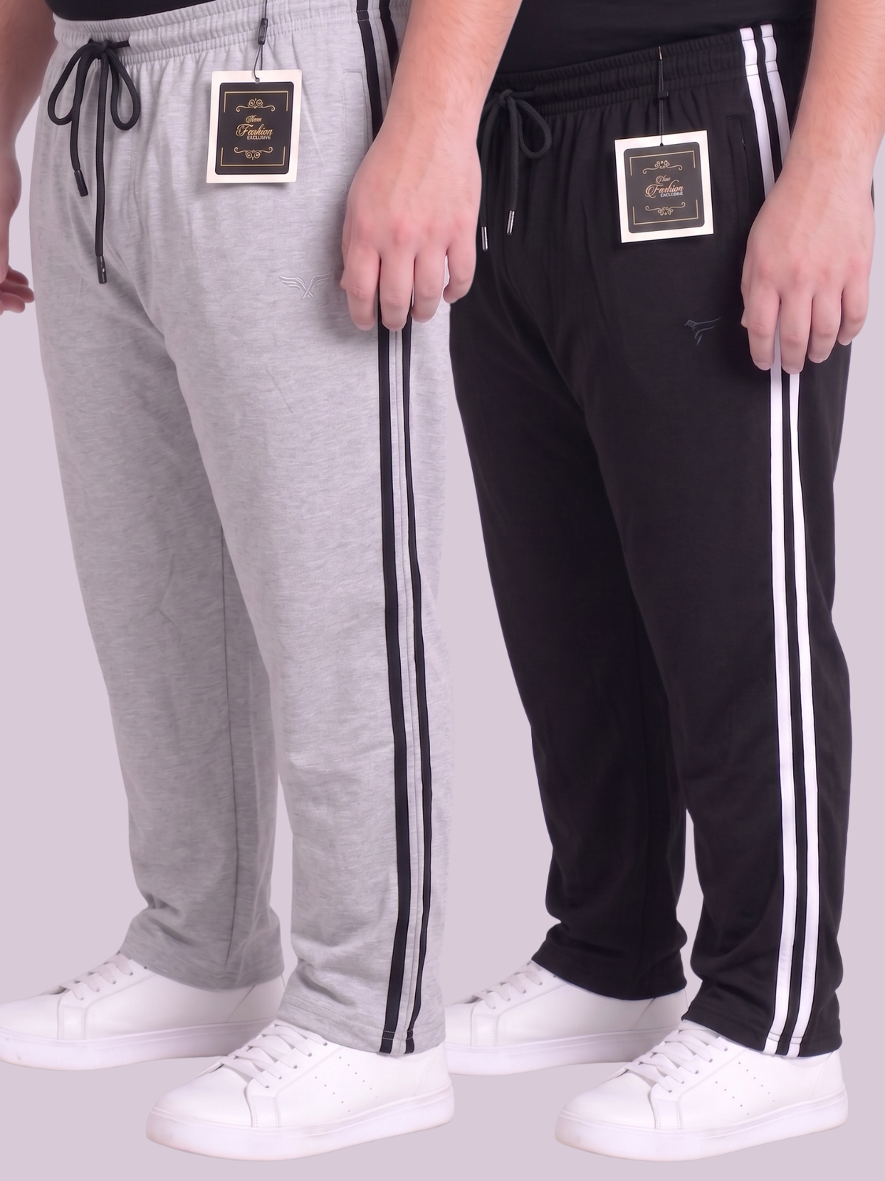 Pack of 2 Stripes Cotton Jersey Trousers | Summer Edition