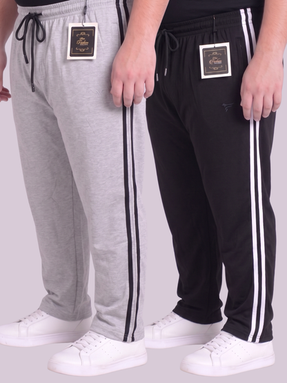 Pack of 2 Stripes Cotton Jersey Trousers | Summer Edition