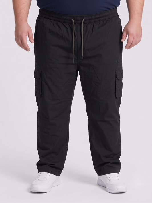 Premium Jet Black 5 pockets Cargo Trousers