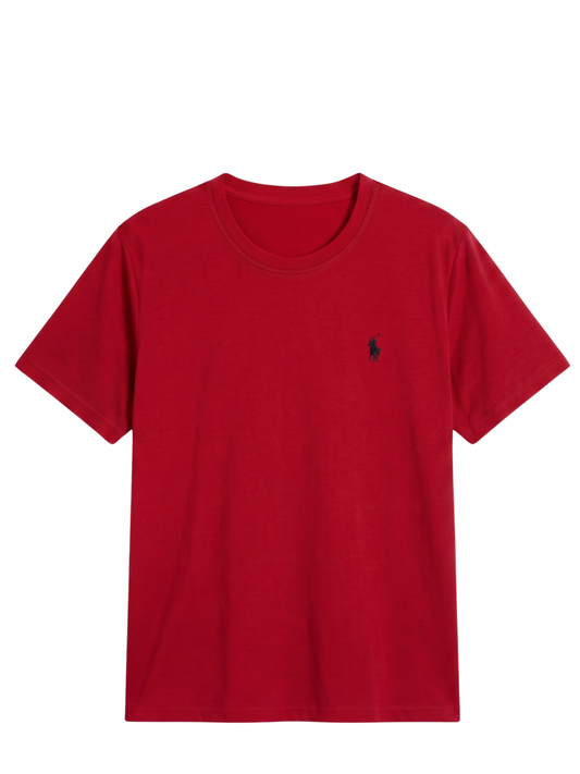 Fresh Cotton Jersey Red Round Neck T-Shirt | Summer Edition
