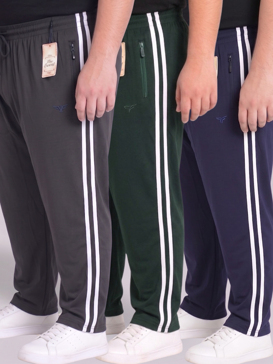 Pack of 3 Stripes Cotton Jersey Trousers | Summer Edition