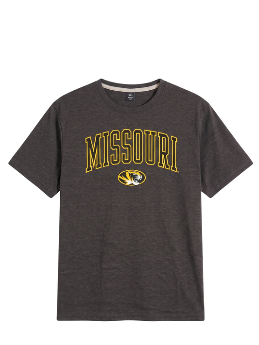 Printed Charcoal Grey Round Neck T-Shirt | Summer Edition