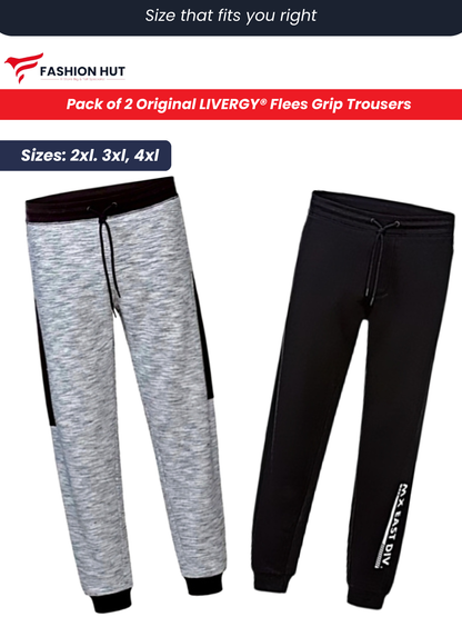 Pack of 2  LIVERGY® Export Flees Grip Trousers | Winter Edition