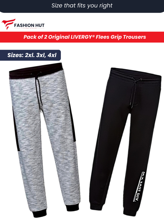 Pack of 2 Original LIVERGY® Flees Grip Trousers | Winter Edition