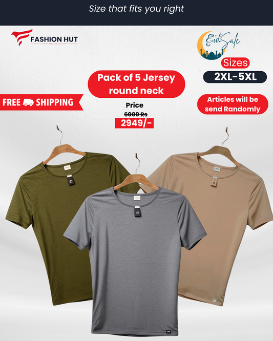 Pack of 3 Jersey round neck T-shirt