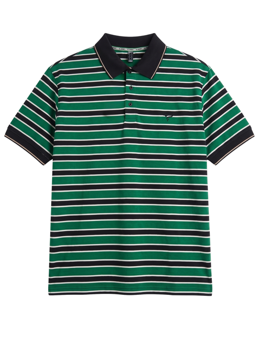 Black & Green Stripes Polo | Summer Fit