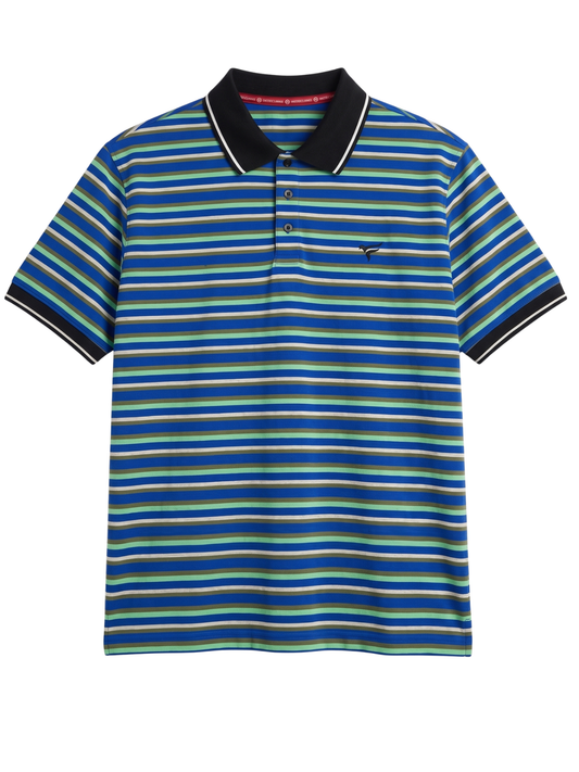 Blue & White Stripes Polo | Summer Fit