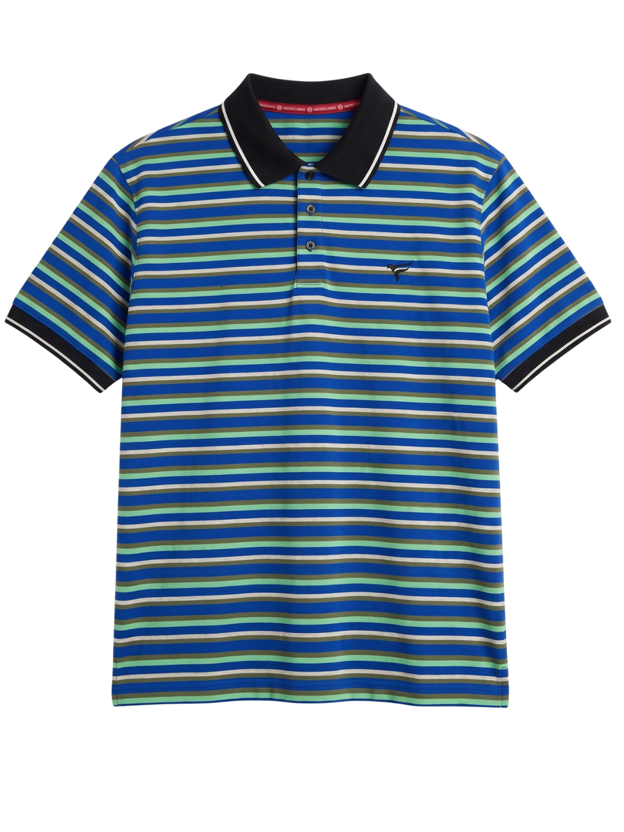 Blue & White Stripes Polo | Summer Fit