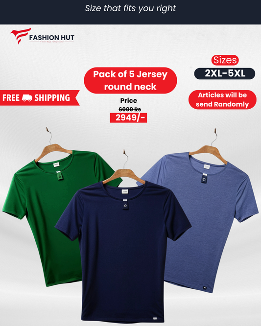 Pack of 3 Jersey round neck T-shirt