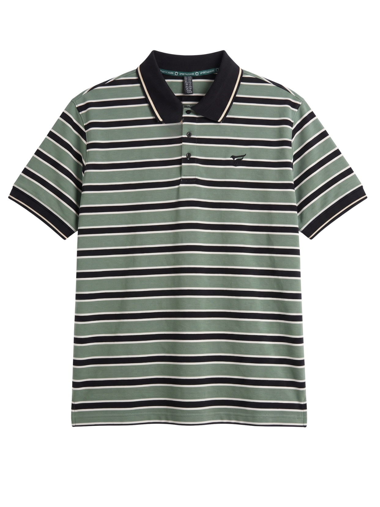 Olive & Black Stripes Polo | Summer Fit