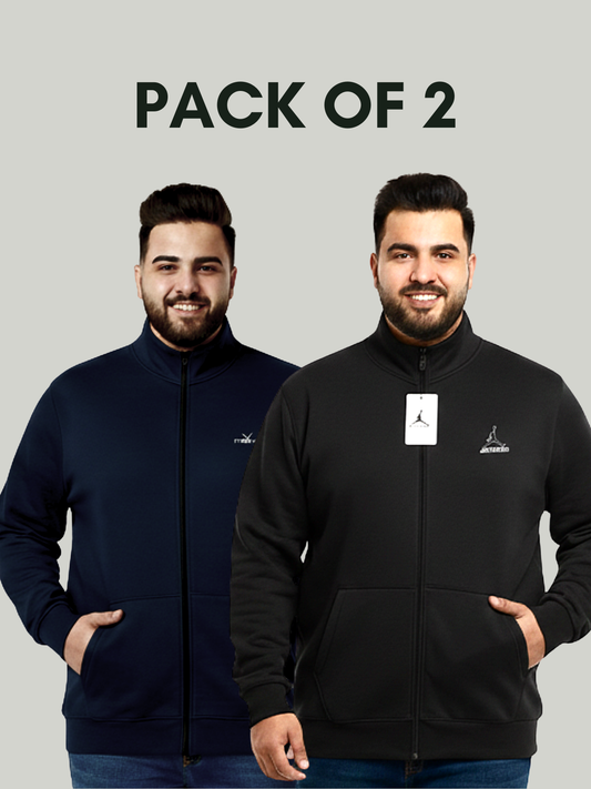 Pack of 2 full Mock Zipper