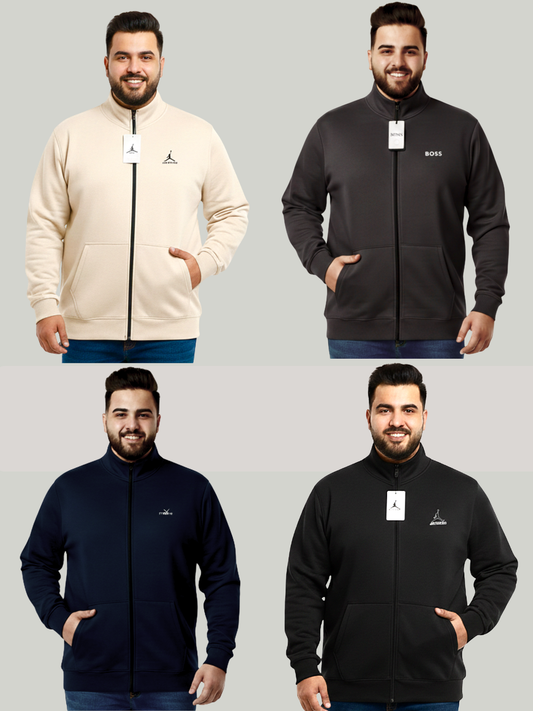 Pack of 4 full Mock Zipper