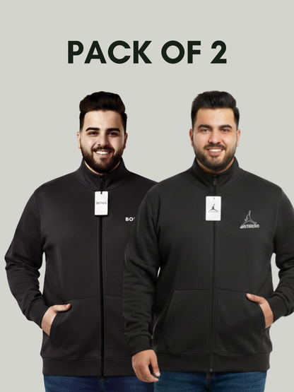 Pack of 2 full Mock Zipper