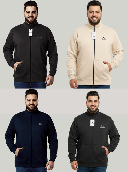 Pack of 4 full Mock Zipper