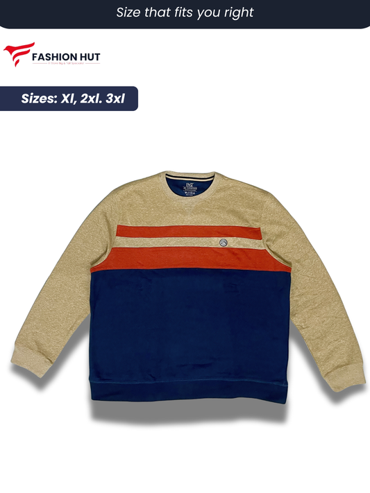 Fancy  Beige & Navy Blue Sweatshirt | Winter edition