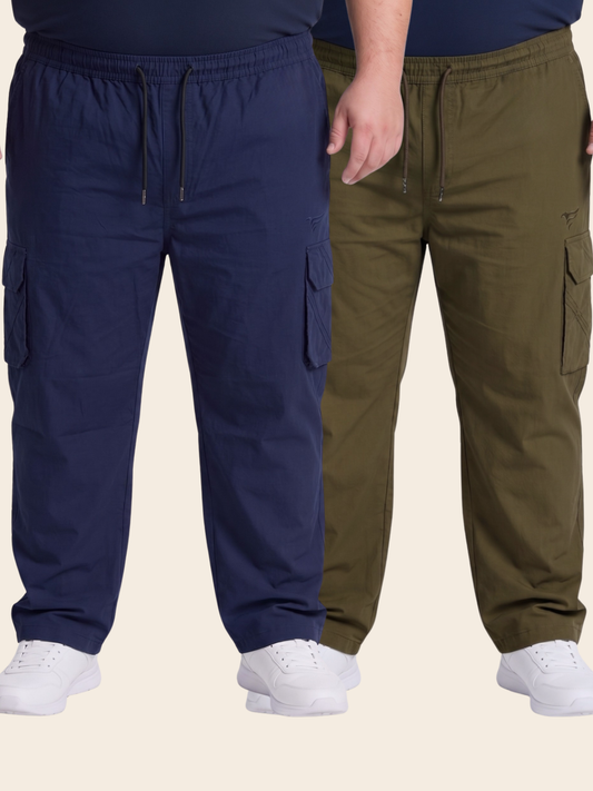 Pack of 2 Premium 5 Pockets Cargo Trousers