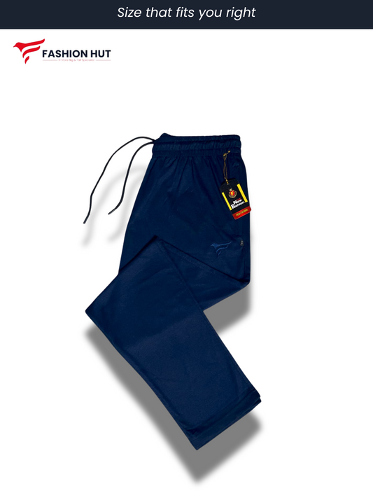 Navy Blue Soft Cotton Jersey Trousers Big Size