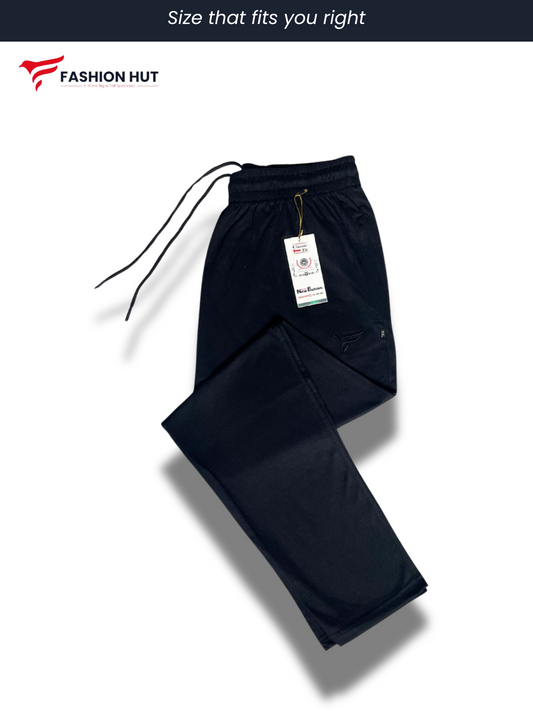 Black Soft Cotton Jersey Trousers Big Size