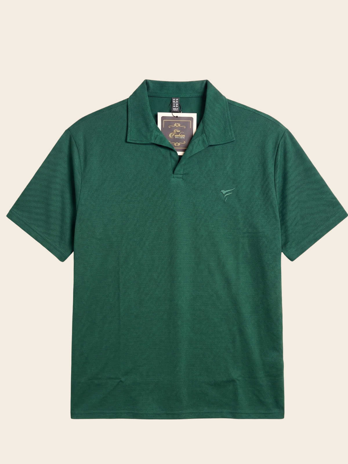 Green Pk Lycra johnny Collar Polo| Summer Fit