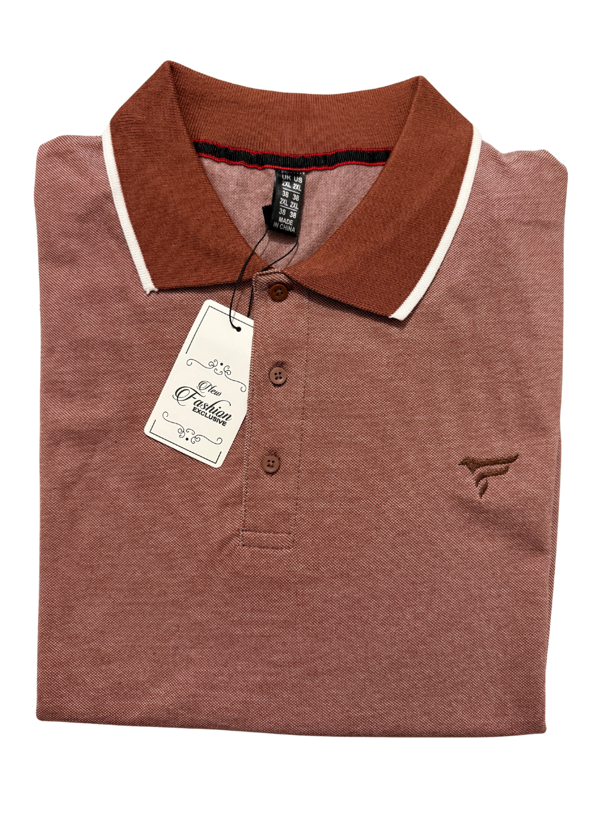Brown Bird Eye P.Q Polo Shirt
