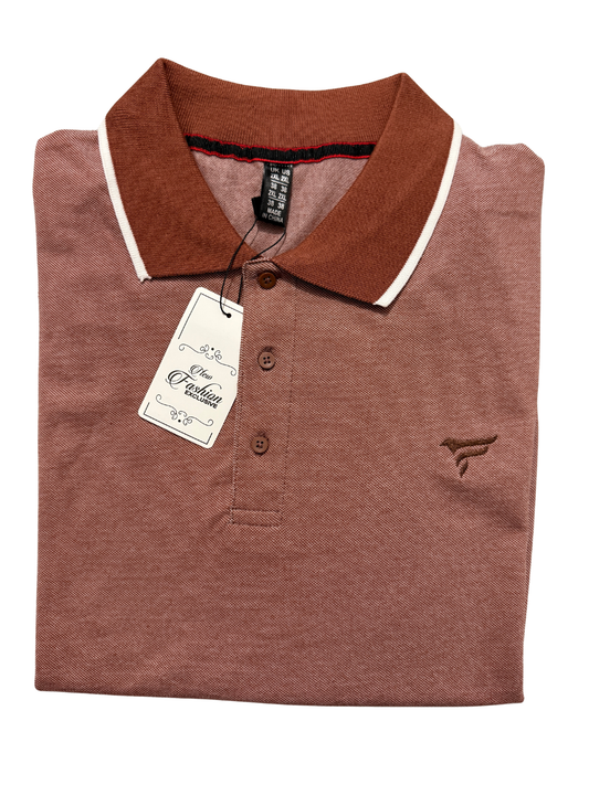 Brown Bird Eye P.Q Polo Shirt
