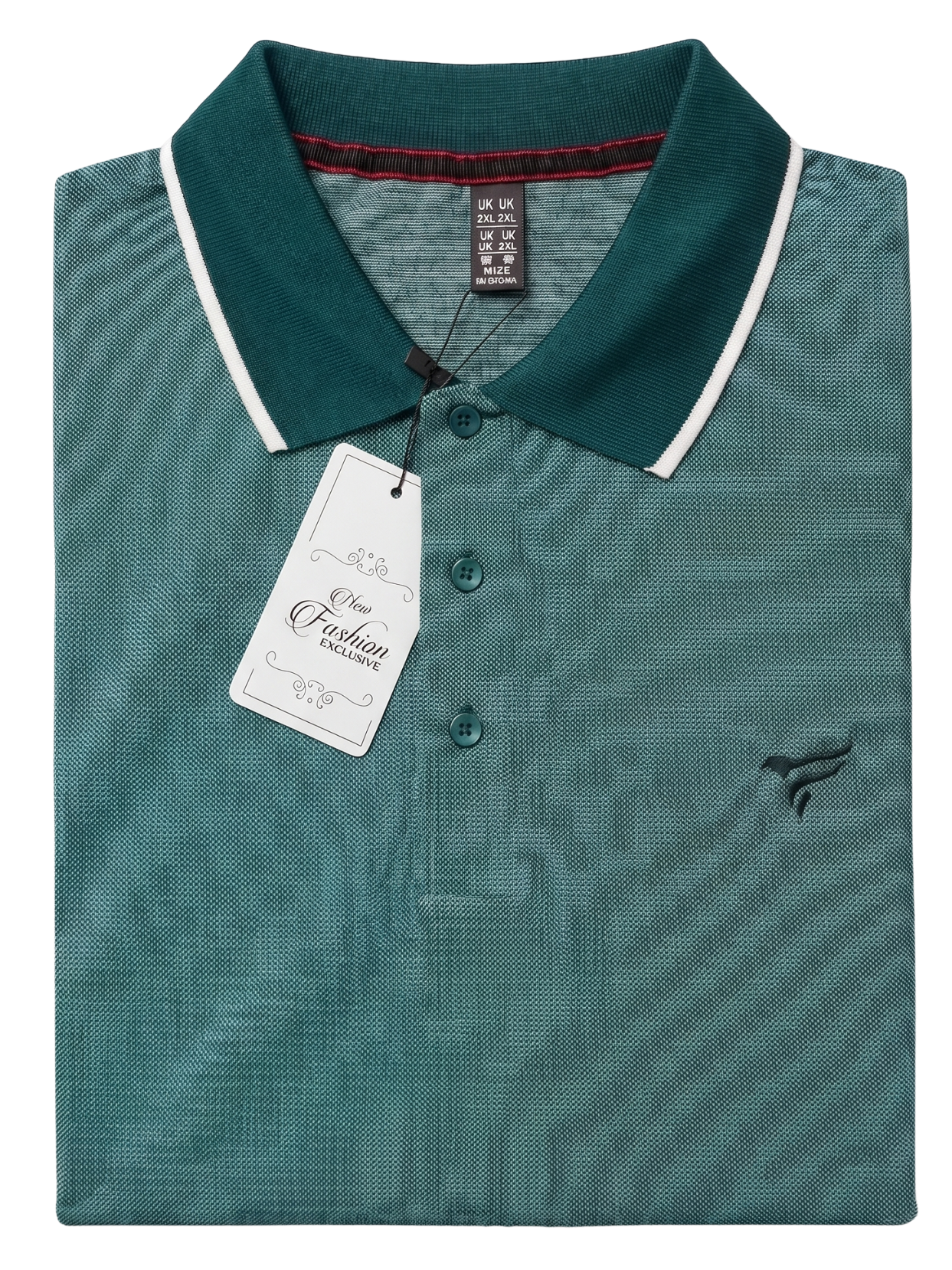 Petrolium Green Bird Eye P.Q Polo Shirt