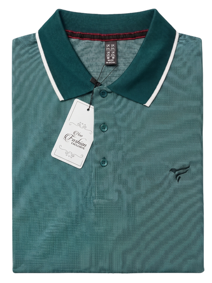Petrolium Green Bird Eye P.Q Polo Shirt