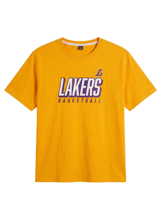 Printed Yellow Round Neck T-Shirt | Summer Edition