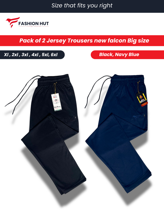 Pack of 2 Soft Cotton Jersey Trousers Big size