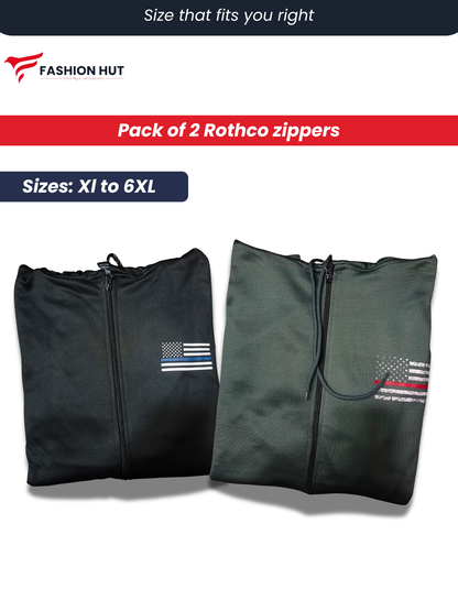 Pack of 2  Rothco's Original Flees Zipper Hoodie
