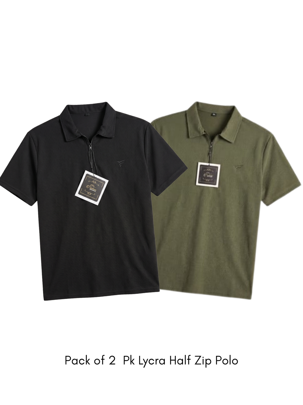 Pack of 2 Pk Lycra Half Zip Polo| Summer Fit