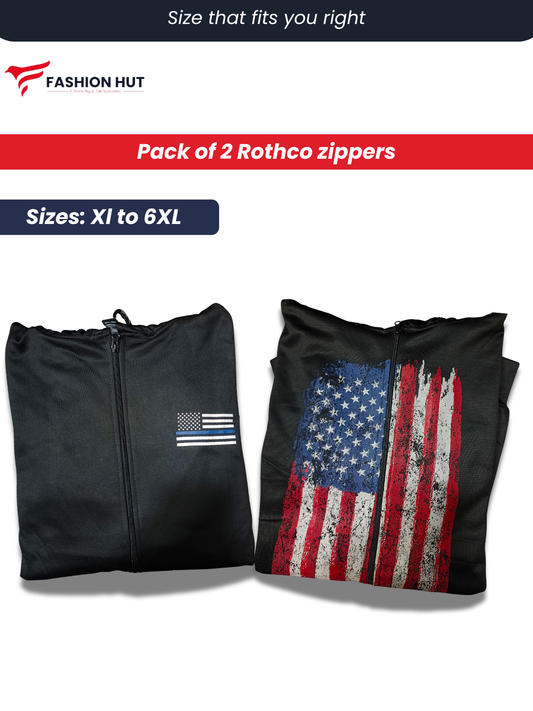 Pack of 2  Rothco's Original Flees Zipper Hoodie