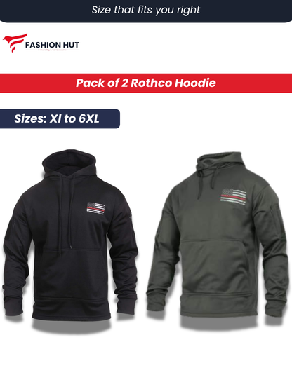 Pack of 2 Rothco Original Flees Hoodies