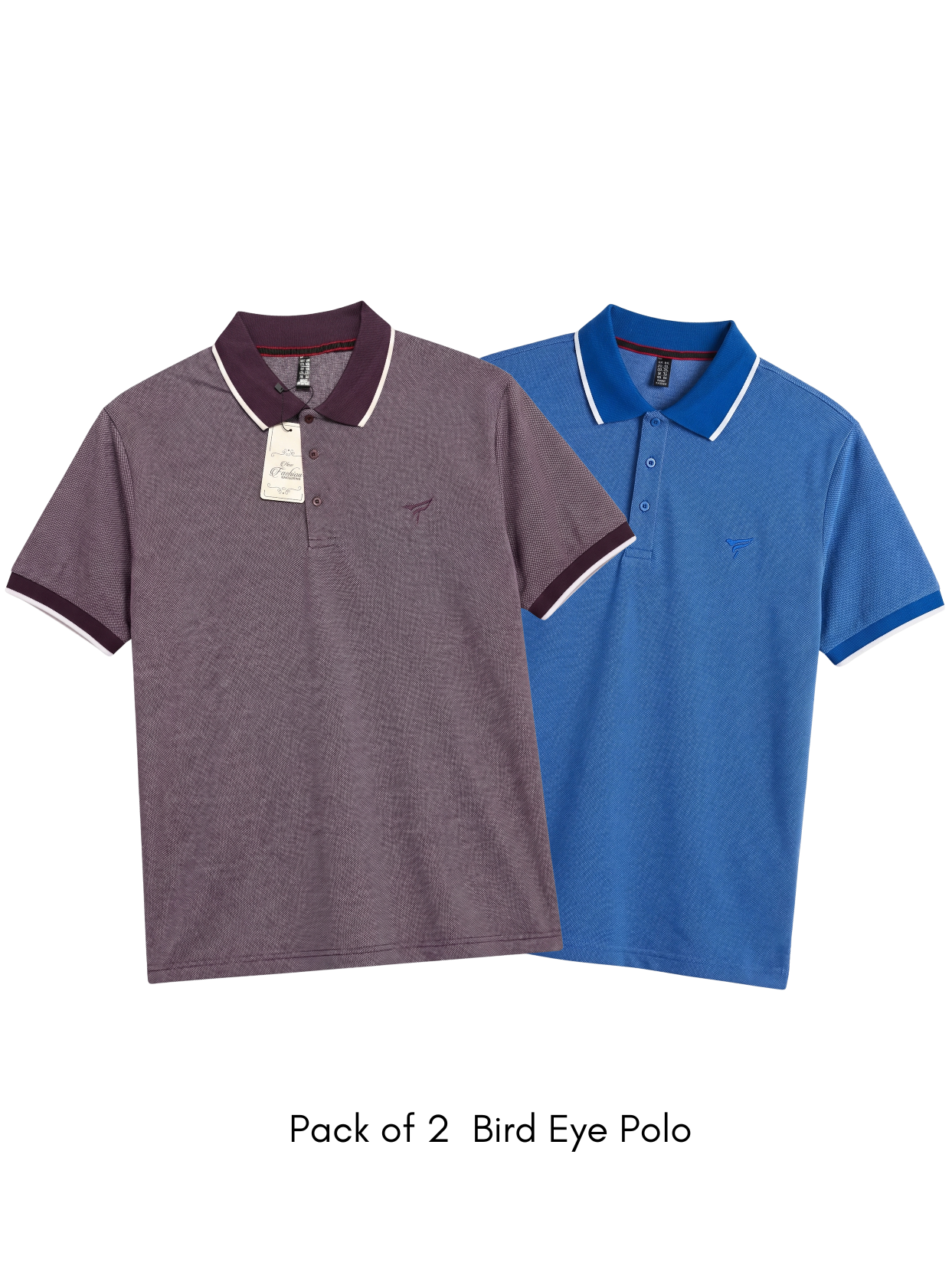 Pack of 2 Bird Eye P.Q Polo Shirt